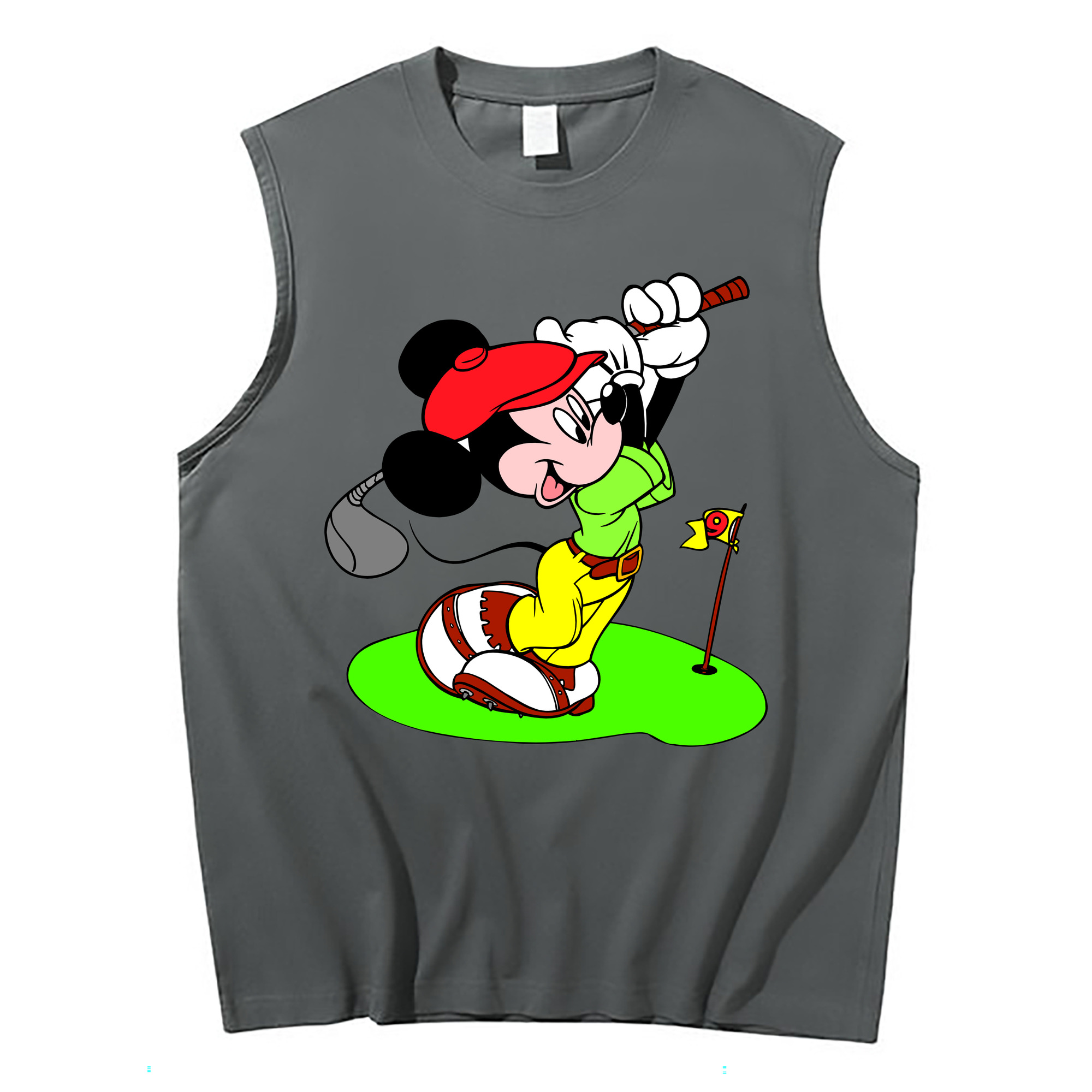 ミッキーマウス Mickey Mouse コットン100％タンクトップ（フロントプリント）